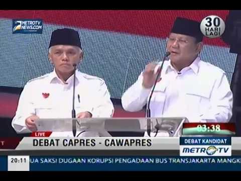 [Debat Kandidat] Prabowo-Hatta Menjelaskan 'Demokrasi, Pemerintahan Bersih, dan Kepastian Hukum' (1)