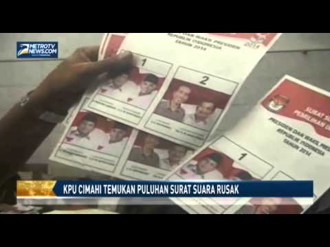 KPU Cimahi Temukan Puluhan Surat Suara Rusak
