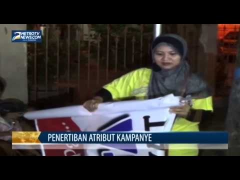 Ratusan Atribut Kampanye Pilpres di Lamongan Diturunkan Paksa Panwas