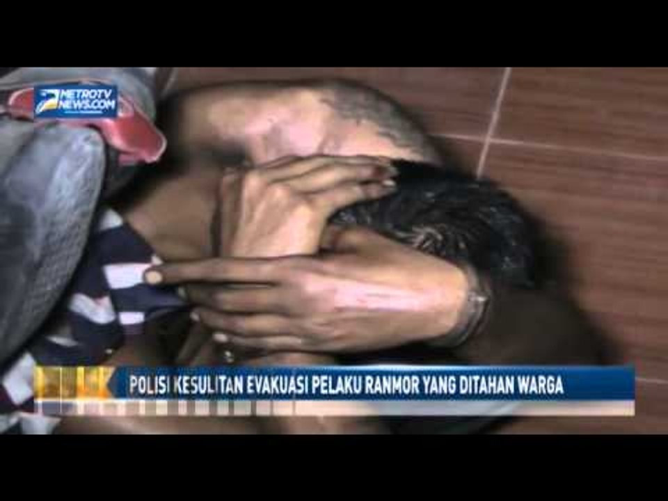 Polisi Kesulitan Evakuasi Pelaku Ranmor yang Ditahan Warga