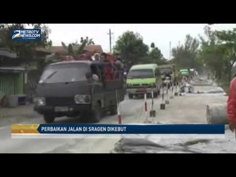 Perbaikan Jalur Mudik di Sragen Dikebut