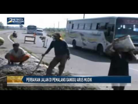 Perbaikan Jalan di Pemalang Ganggu Arus Mudik