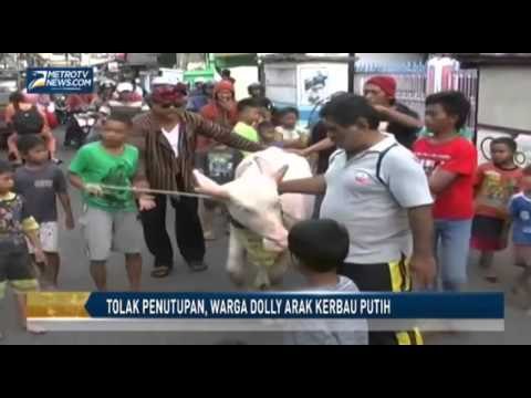 Tolak Penutupan, Warga Dolly Arak Kerbau Putih