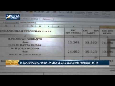 Di Banjarmasin, Jokowi JK Unggul 3240 Suara dari Prabowo Hatta