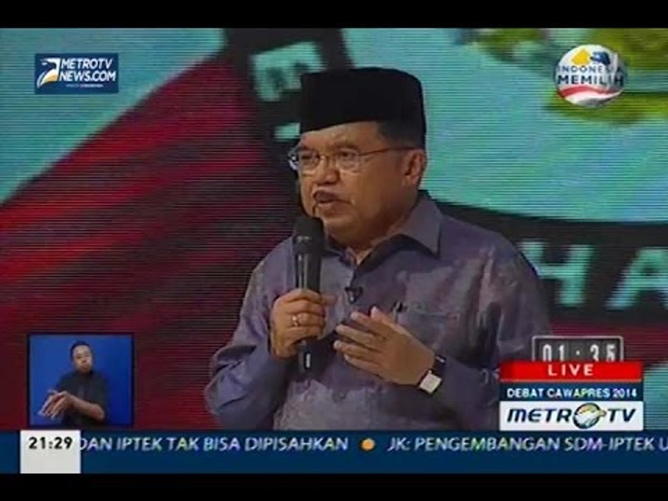 [Debat Cawapres 2014] Pembangunan SDM dan Iptek (3)
