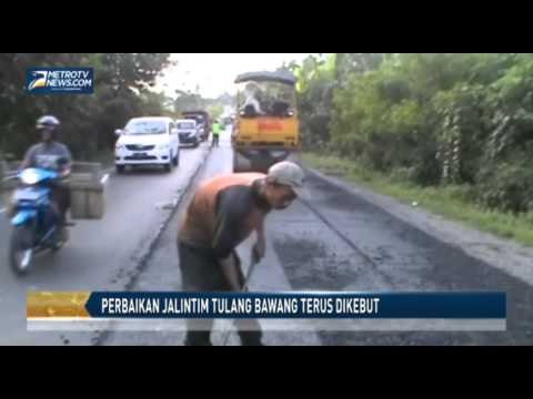 Perbaikan Jalintim Tulang Bawang Terus Dikebut