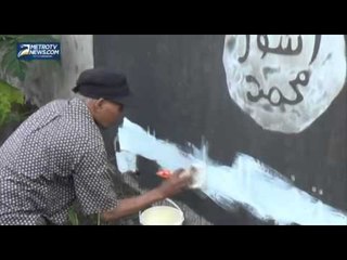 Mural ISIS di Taman Kota Solo Dihapus