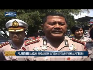Polrestabes Bandung Kandangkan Ratusan Sepeda Motor Knalpot Bising