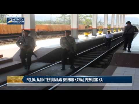 Polda Jatim Terjunkan Brimob Kawal Pemudik KA