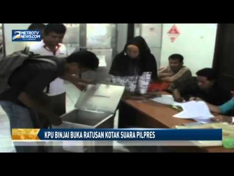 KPU Binjai Buka Ratusan Kotak Suara Pilpres