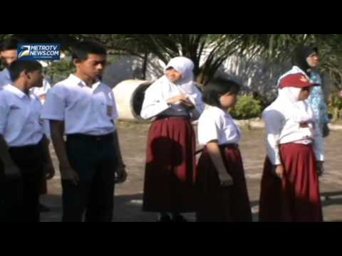 Siswa SLB di Binjai Gelar Upacara Kemerdekaan HUT RI