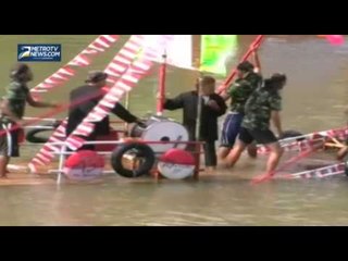 Festival Rakit Semarakan HUT RI di Karawang