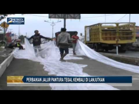 Perbaikan Jalur Pantura Tegal Kembali Dilanjutkan