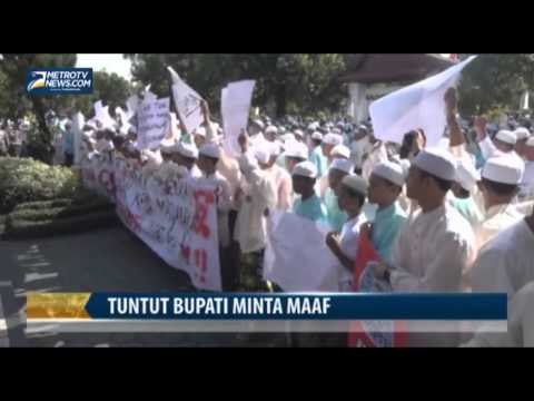 Ribuan Santri Tuntut Bupati Banjar Minta Maaf