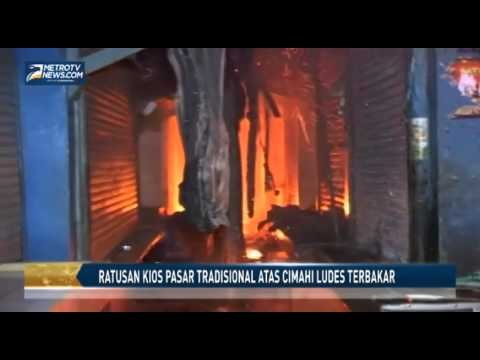 Ratusan Kios Pasar Tradisional Atas Cimahi Ludes Terbakar