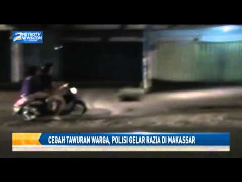 Cegah Tawuran Warga, Polisi Gelar Razia di Makassar