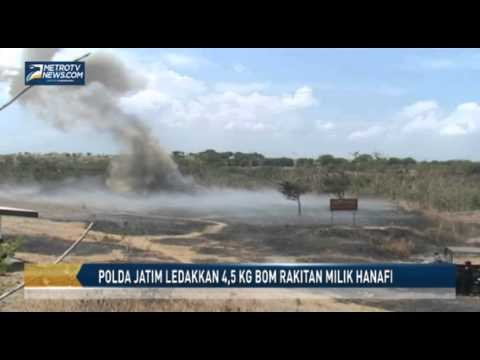 Polda Jatim Ledakkan 4,5 Kg Bom Rakitan Milik Hanafi