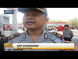 Truk Tangki Solar Terguling di SPBU Farly Ketapang