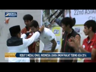 Rebut 3 Medali Emas, Indonesia Juara Umum Panjat Tebing Asia 2014
