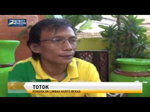 Unik, Kerajinan Guci dari Limbah Kertas