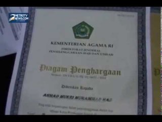 Kemenag Beri Piagam Penghargaan bagi Ketua Kloter Haji HMD