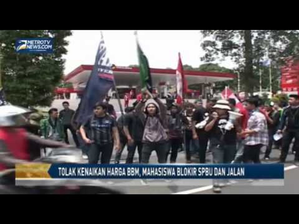 Tolak Kenaikan Harga BBM, Mahasiswa Blokir SPBU dan Jalan