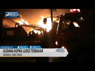 Gudang Kopra di Sidoarjo Ludes Terbakar