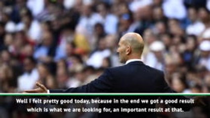 It felt good to be back - Zidane