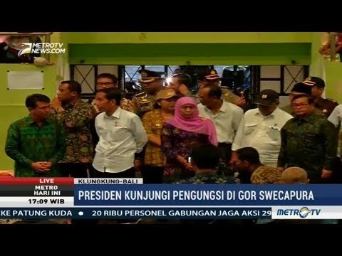 Presiden Jokowi Tengok Pengungsi Gunung Agung