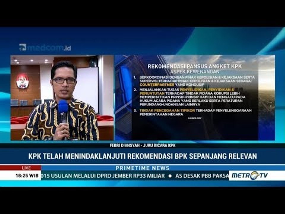 Jawaban KPK soal Rekomendasi Pansus Angket