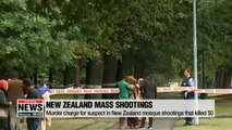 Murder charge for suspect in New Zealand mosque shootings that killed 50