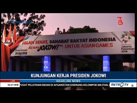 Jokowi Ikuti Jalan Sehat Bersama Ratusan Ribu Warga Makassar