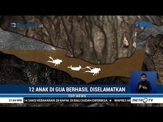 13 Orang yang Terjebak di Gua Berhasil Dievakuasi