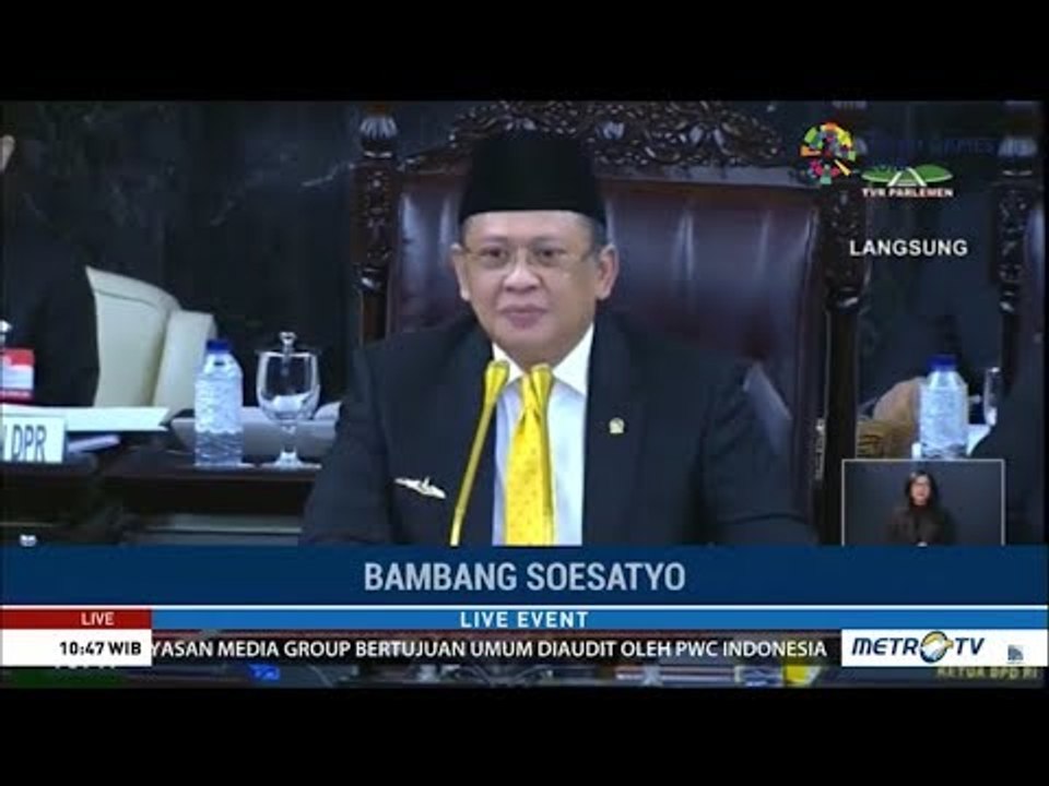 Salah Sebut Nama Megawati, Ketua DPR Bambang Soesatyo Menyita Perhatian Sidang Tahunan MPR 2018