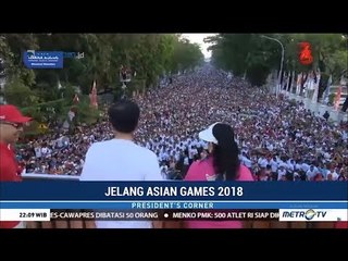 Lautan Massa Sambut Jokowi Promosi Asian Games 2018 Di Makassar