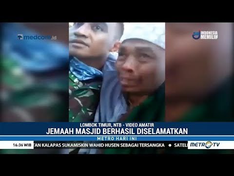 Detik-Detik Penyelamatan Jemaah Masjid di Lombok