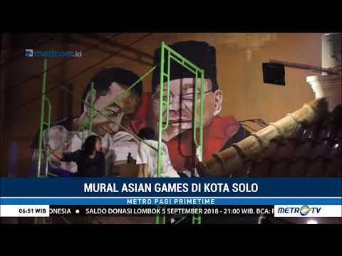Belasan Muralis Surakarta Abadikan Momen Spesial Asian Games