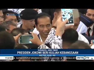 Jokowi Ajak Ribuan Mahasiswa Baru Di Surabaya Memiliki Wawasan Kebangsaan