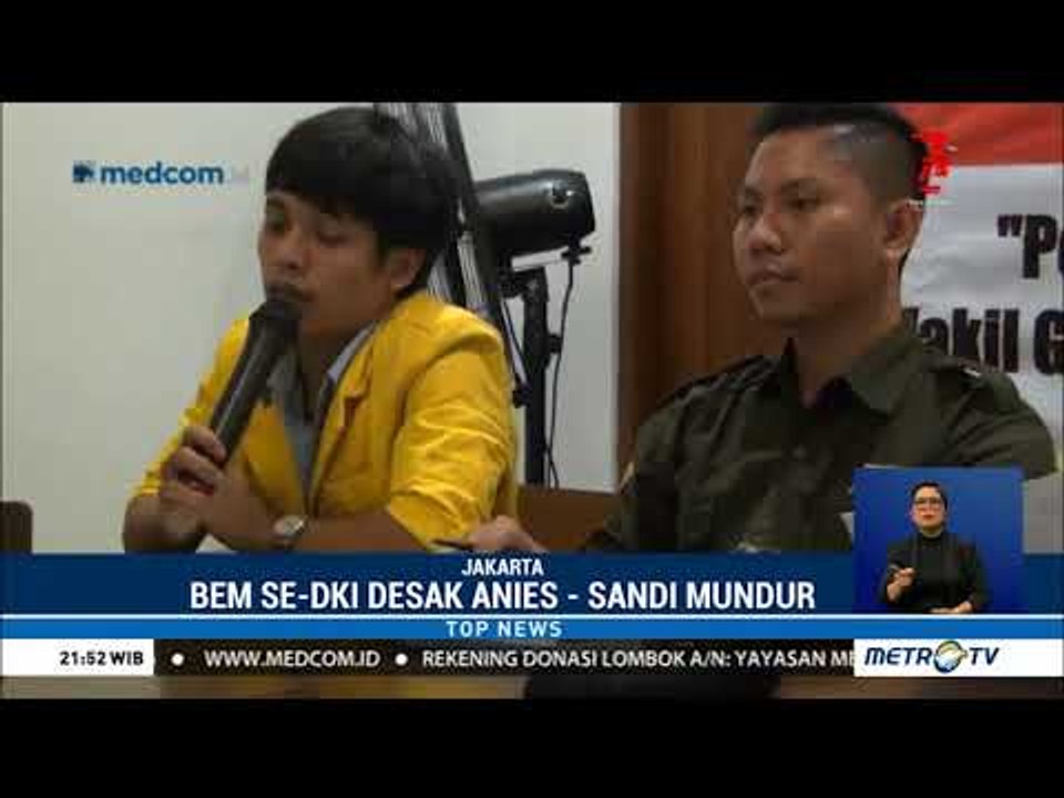 BEM se-DKI Jakarta Desak Anies-Sandi Mundur