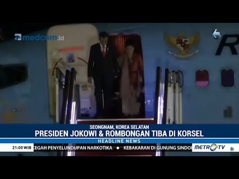 Detik Detik Presiden Jokowi Tiba Di Korea Selatan