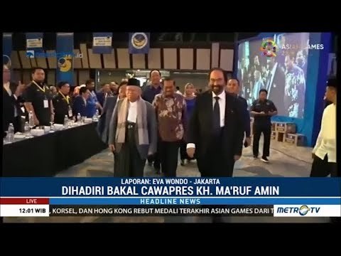 Ma'ruf Amin Hadiri Pekan Orientasi Caleg Partai Nasdem