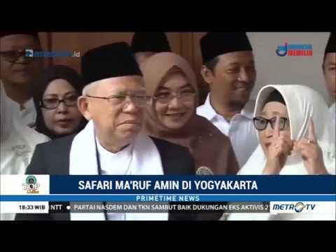 Ma'ruf Amin Disambut Hangat di Yogyakarta