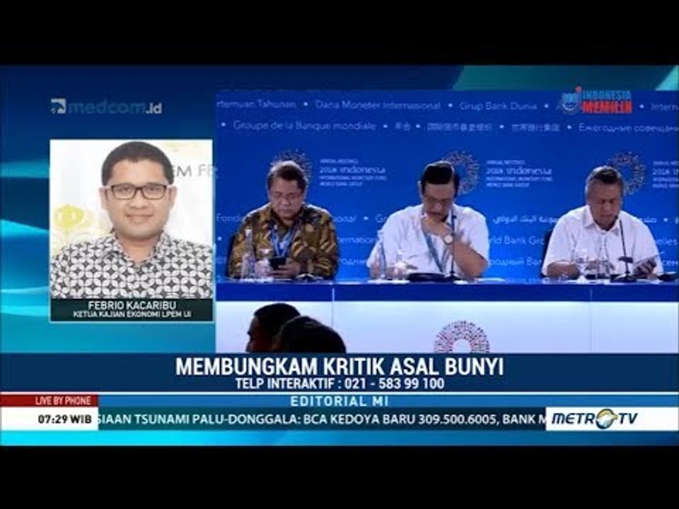 Membungkam Nyinyir Soal RI Gelar Pertemuan IMF-Bank Dunia