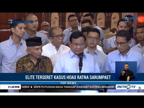 Aktor-Aktor Besar Politik Terseret Kasus Hoaks Ratna Sarumpaet