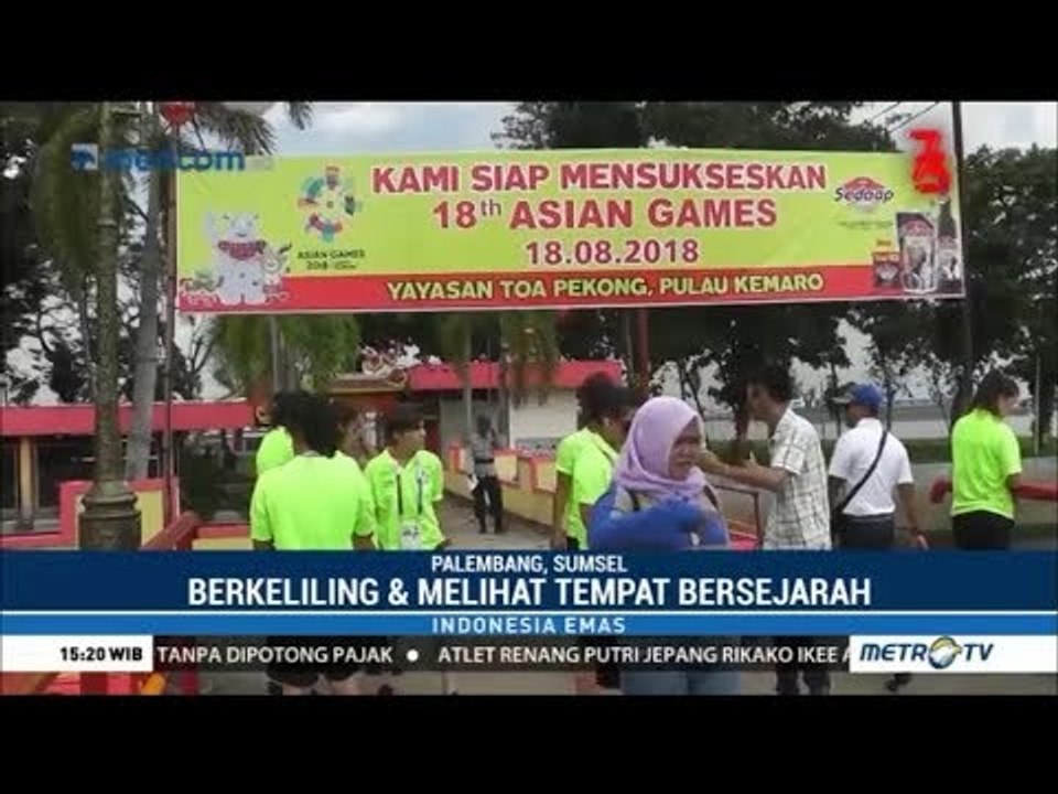 Keseruan Atlet dan Official Asian Games Berkeliling Sungai Musi