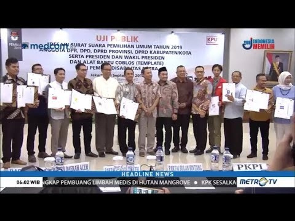 KPU Gelar Uji Publik Desain Surat Suara Pemilu 2019