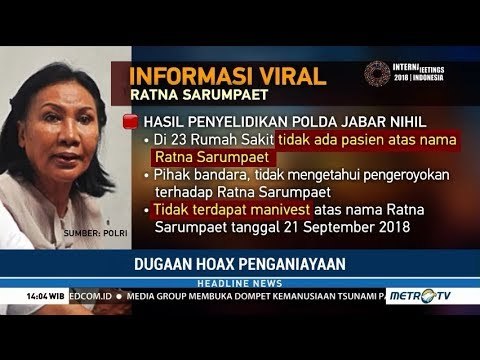Polisi Ungkap Fakta Di Balik Viral Ratna Sarumpaet Dianiaya