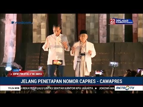 Do'a Khidmat Jokowi-Ma'ruf Di Tugu Proklamasi Jelang Pengundian Nomor Urut Capres