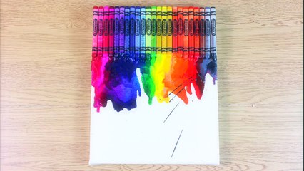 Comment Faire Fondu crayons de bricolage sur la toile | DIY French Arts & Crafts