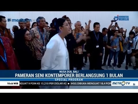 Ketika Sri Mulyani Menikmati Art Bali Disela Pertemuan IMF-Bank Dunia 2018